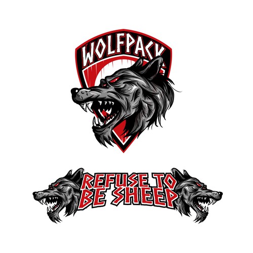 bachelor party t-shirt design "wolfpack"