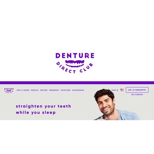 denture direct club logo design