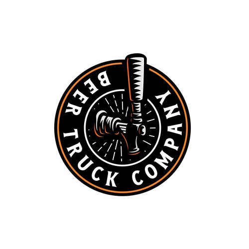 Beer truck company logo design