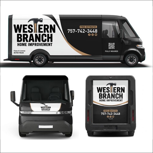 Clean Partial Vehicle Wrap Design for Western Branch
