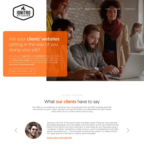 Web Development Firm Landing Page Redesign