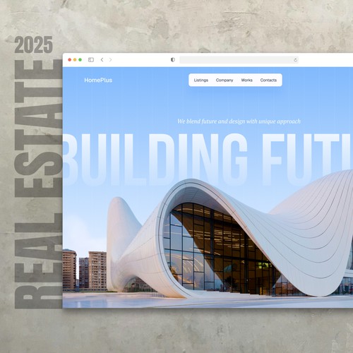 Luxury Real Estate Landing Page – Hero Section Design