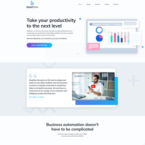 Landing Page Design Base Flow