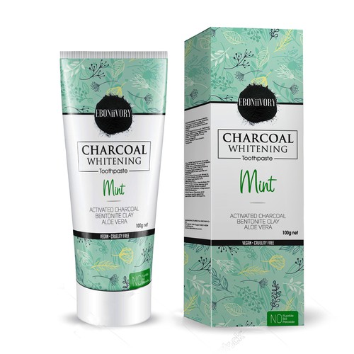 Charcoal whitening toothpaste