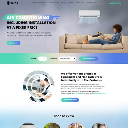 Modern Air Conditioning & Heat Pump Website
