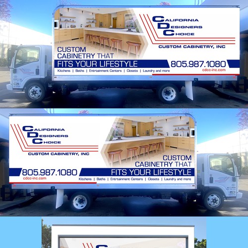 Clean, Refined Delivery Truck Wrap for Custom Cabinetry Shop