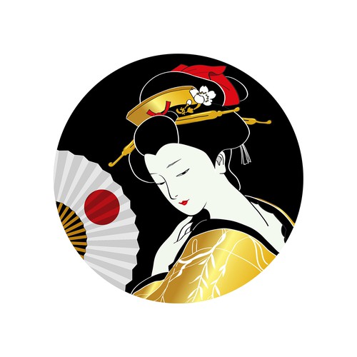 Japanese Geisha Illustration