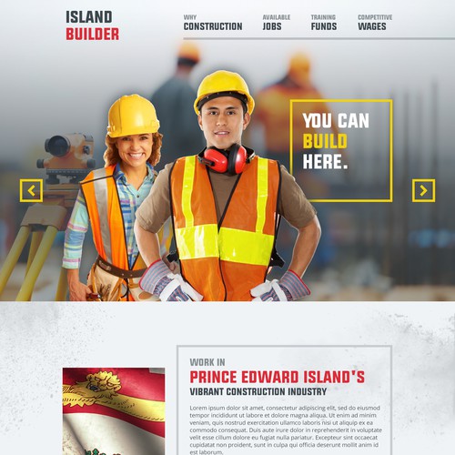 Landing Page for the Construction Recruitment Campaign