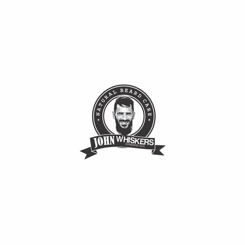 Logo concept for John Whiskers beard care product