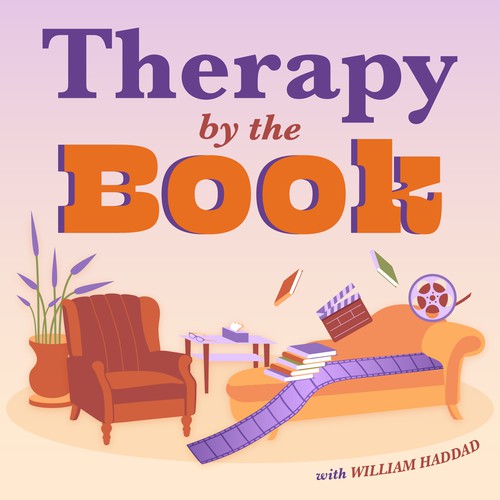 Logo for a therapy podcast exploring famous fictional characters' mental health