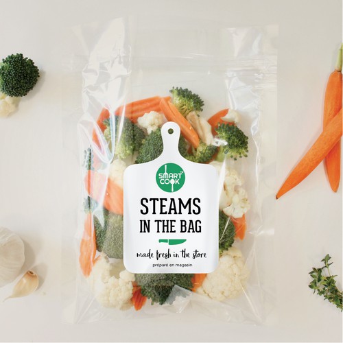 Vegetables bag ready to steam