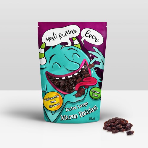 Best Raisins Ever - package design for PREMIUM raisins