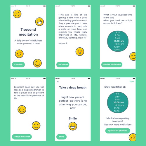 Design for meditation app