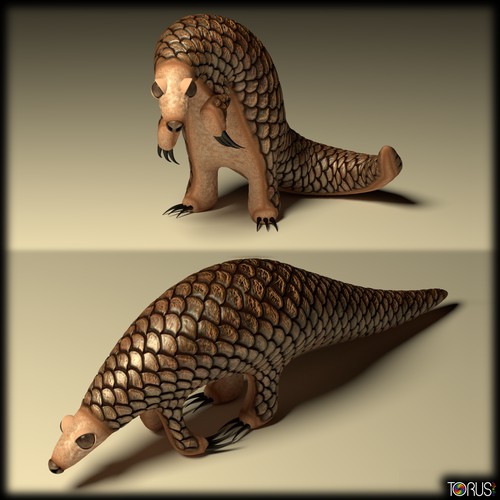 Pangolin - 3D Character Mascot