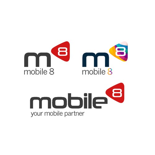 M8-Mobile 8 Logo Design 