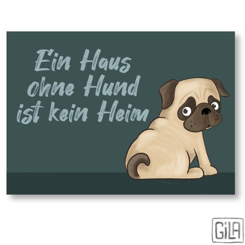 Pug design - Welcome mat