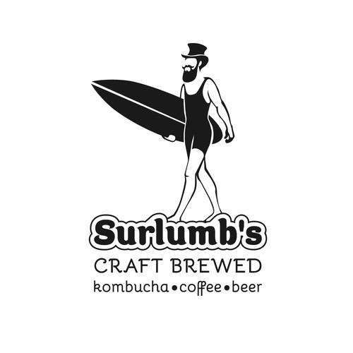 Create a capturing vintage surfer logo for Surlumb's