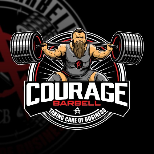 weightlifter character logo