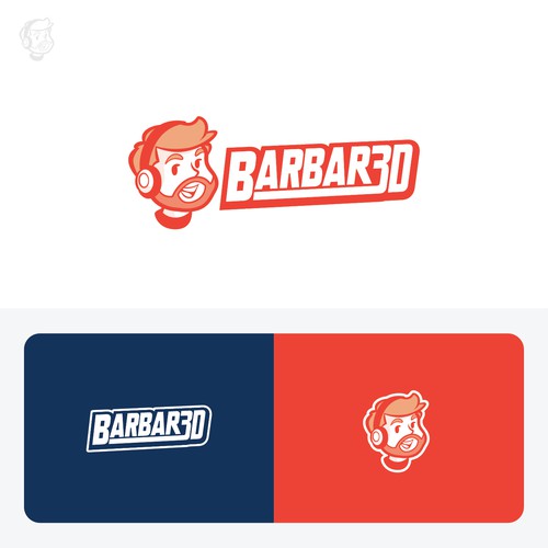 Barbar3d Logo Design 