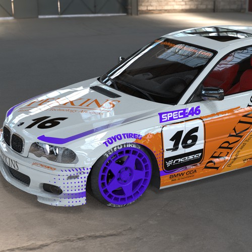 Car wrap - law firm - racing car