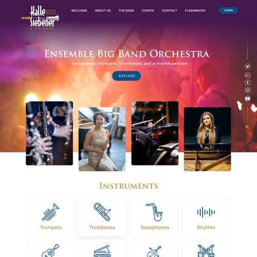 A Creative Website Design for Orchestra band group