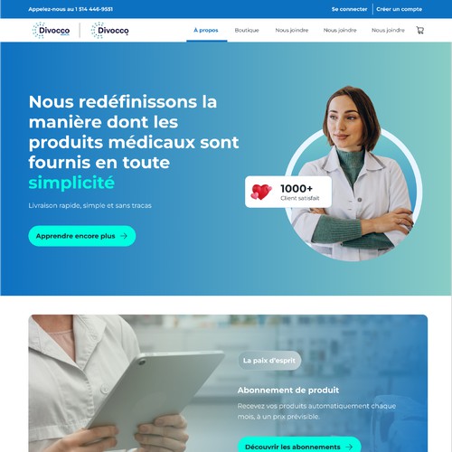 Modern medical website