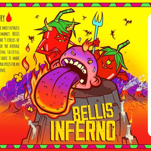 Hot sauce label design