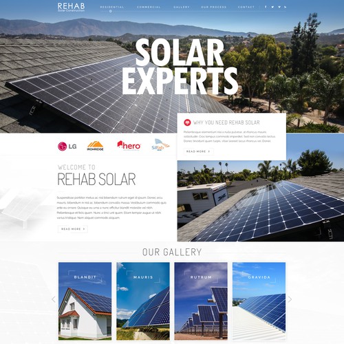 Simple elegant site for family-owned solar company