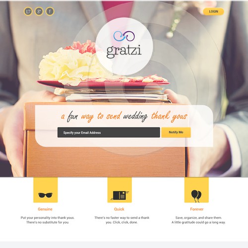 Help Gratzi with a new landing page