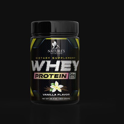 Natures Nutrition Whey Protein Vanilla Flavor