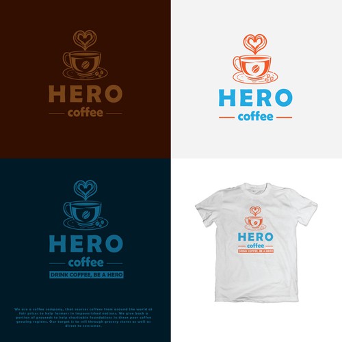 Logo concept for coffee selling company.