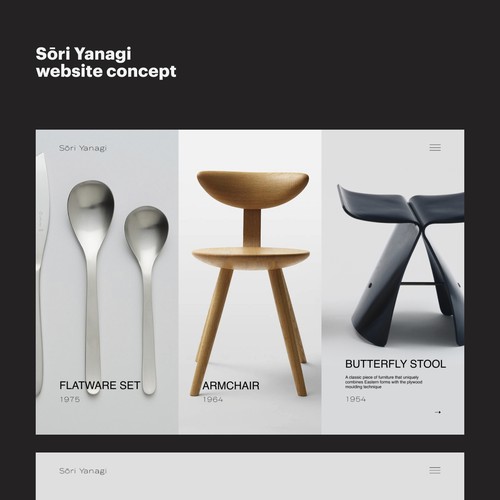 Furniture designer's concept website