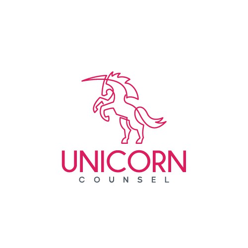 Simple Unicorn Logo for a Legal Counsel Blog