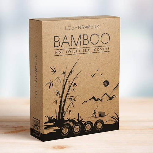 Clean and Sustainable Bamboo / MDF Toilet Seat Packaging Design Contest