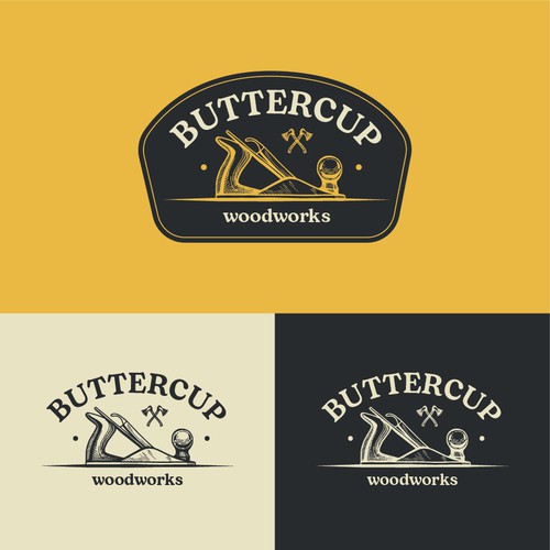 modern classic logo for woodworking company