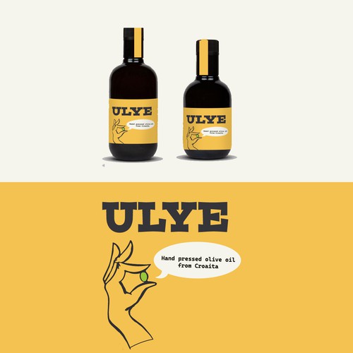 Ulye olive oil packaging design
