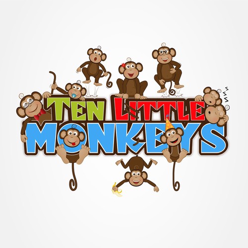 Ten little monkyes