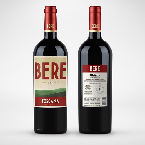 BERE Wine in the style of vintage Travel Posters
