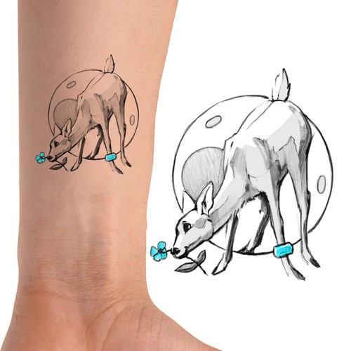 Lady Deer Tattoo
