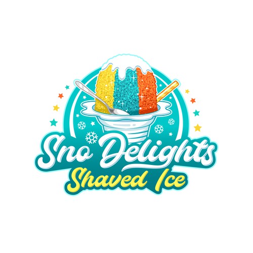 Refreshing and colorful logo design for dessert cafe