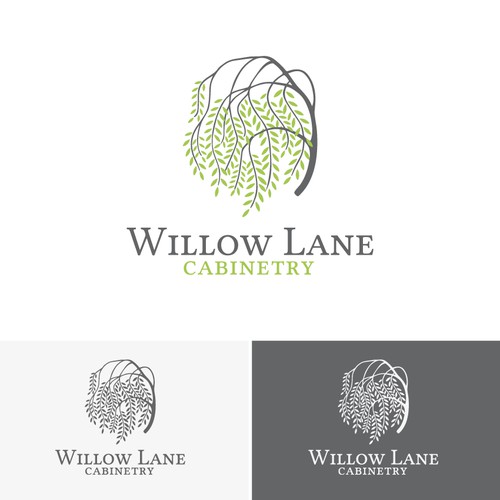 logo design for Willow Lane Cabinetry 