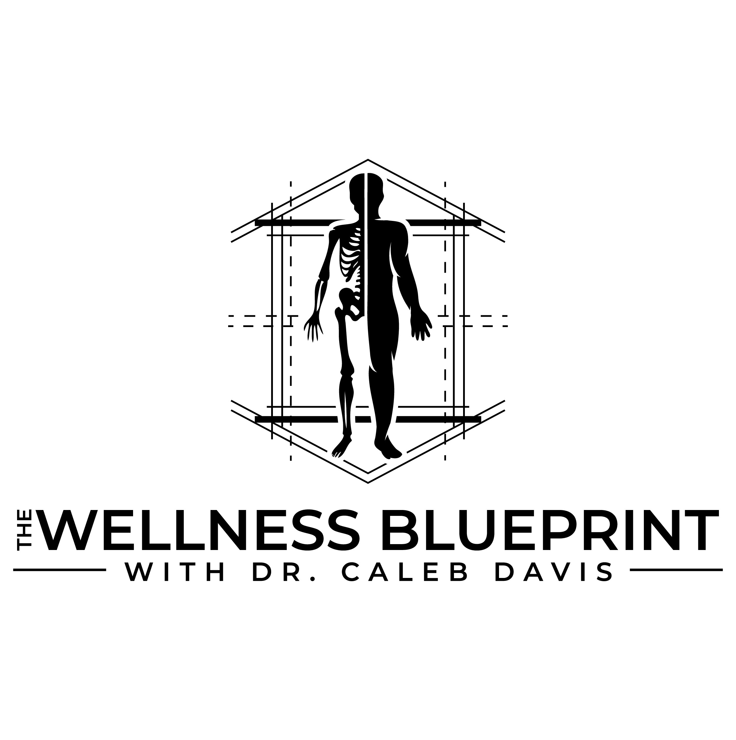 Surgeon seeking logo for podcast 'The Wellness Blueprint with Dr. Caleb Davis'