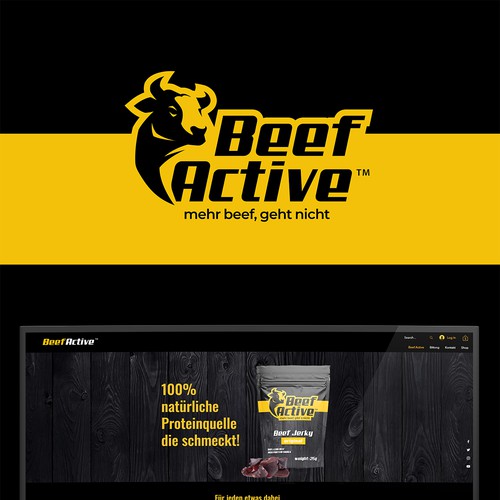 Beef Active logo and Wix website. 