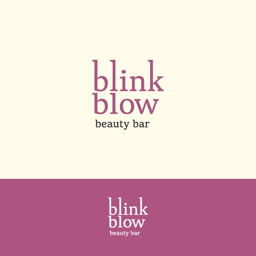 logo concept for blink blow beauty bar