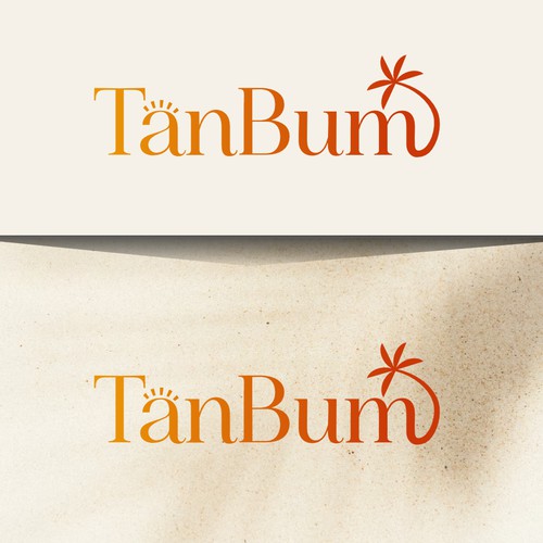 Logo for a tanning business