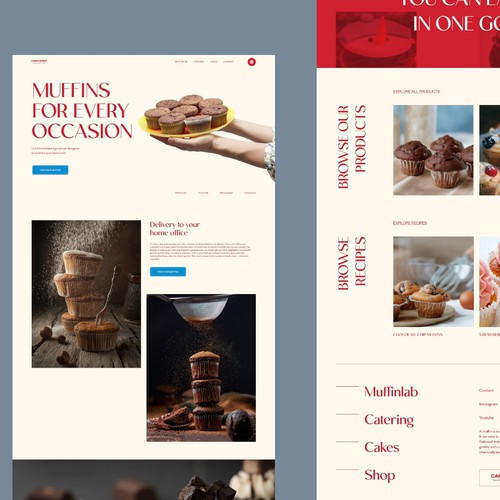 Muffins Premium Website Full Homepage Design