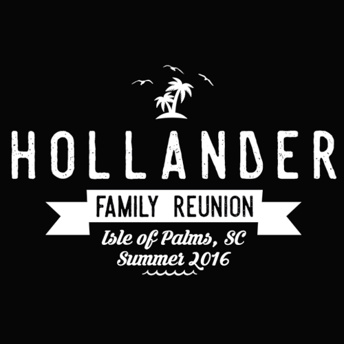 Create a design for our family reunion tshirts and hats
