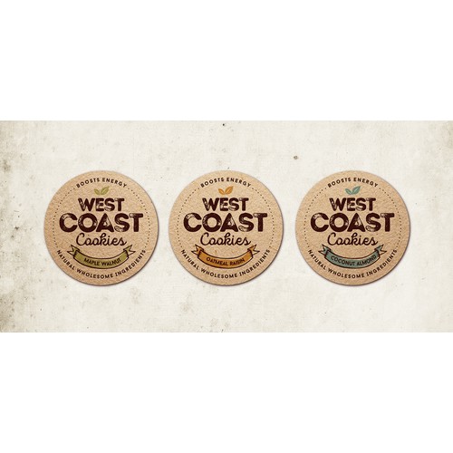 Label design for natural & healthy biscuits