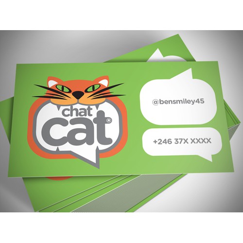 Create a cheeky cat's face logo for ChatCat.io