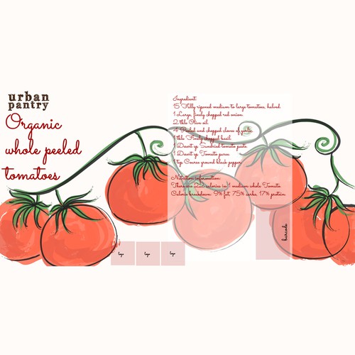 Packaging design concept for Urban Pantry organic tin tomato